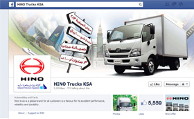 Hino trucks KSA Saudi on Facebook